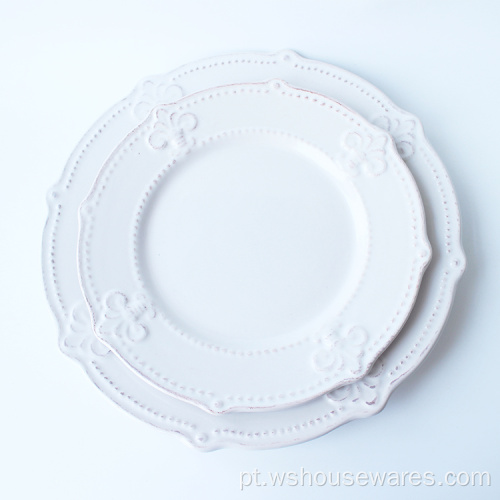 Alta cor clássica Glazed Dinnerware Dinnerset óssea